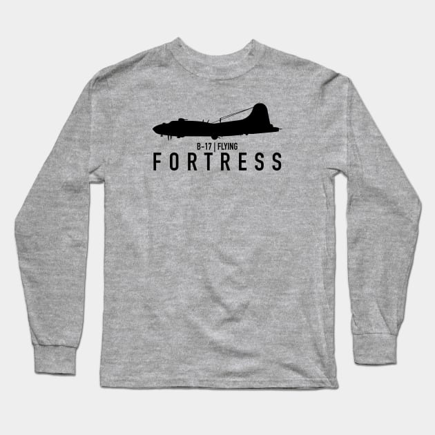 B-17 Flying Fortress Long Sleeve T-Shirt by TCP